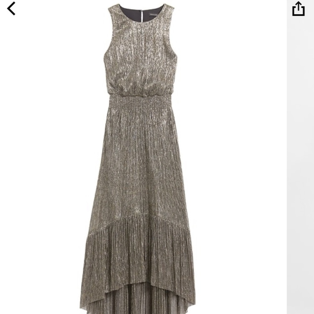 Metallic high low dress